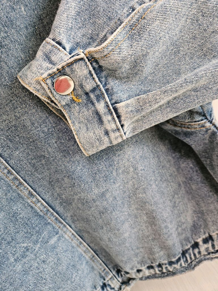 VIKI 구제 워싱 느낌 청자켓--11