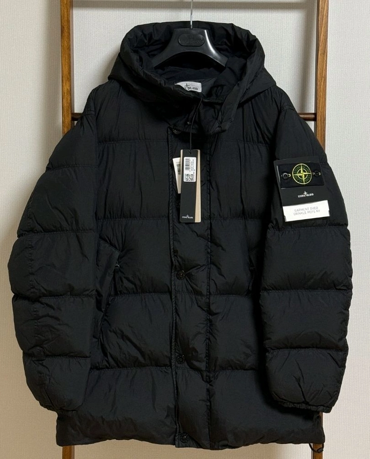 25~26fw 스톤아일랜드 크링클랩스 롱패딩 블랙 M 이미지