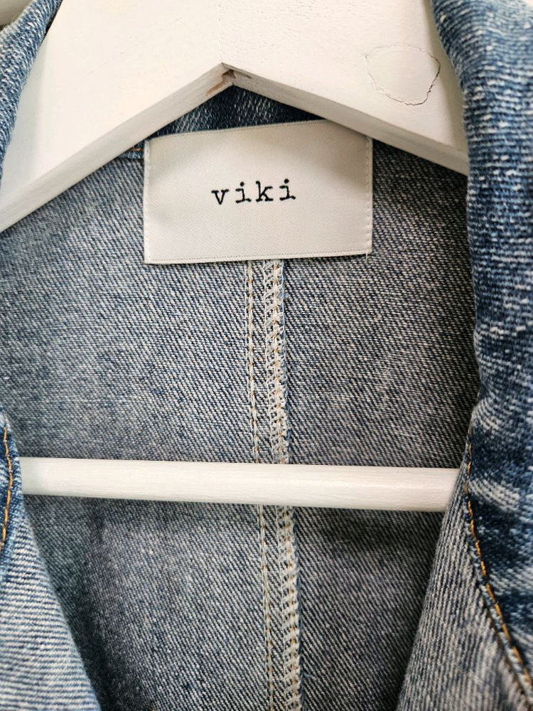 VIKI 구제 워싱 느낌 청자켓--5