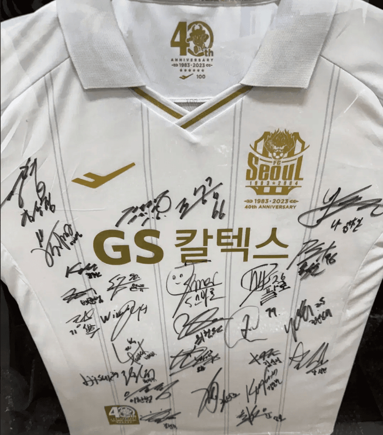 FC서울 선수단 친필 사인 유니폼 액자--1