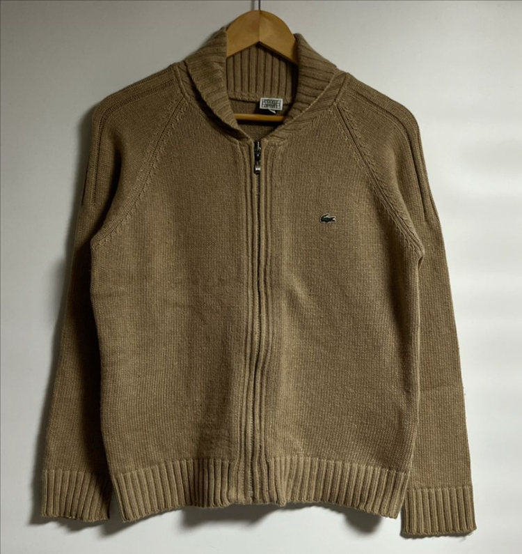 공용 라코스테 모 니트 집업 가디건 스웨터 100--8