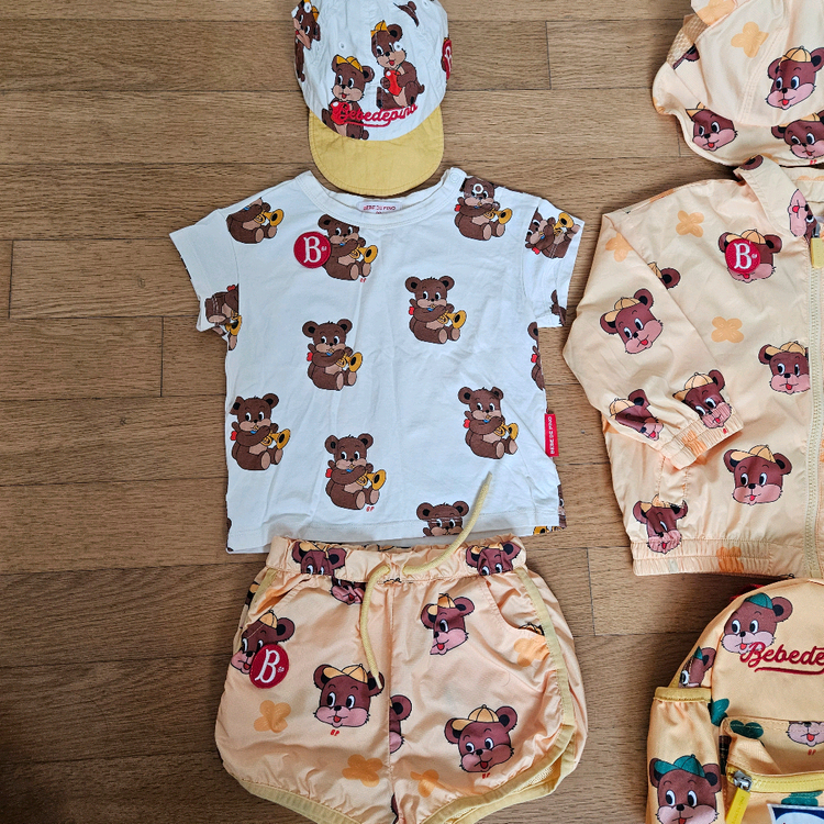 베베드피노 90 100 바람막이 가방 모자 풀세트--1