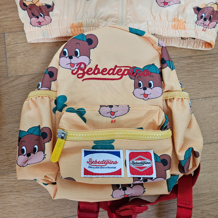 베베드피노 90 100 바람막이 가방 모자 풀세트--3