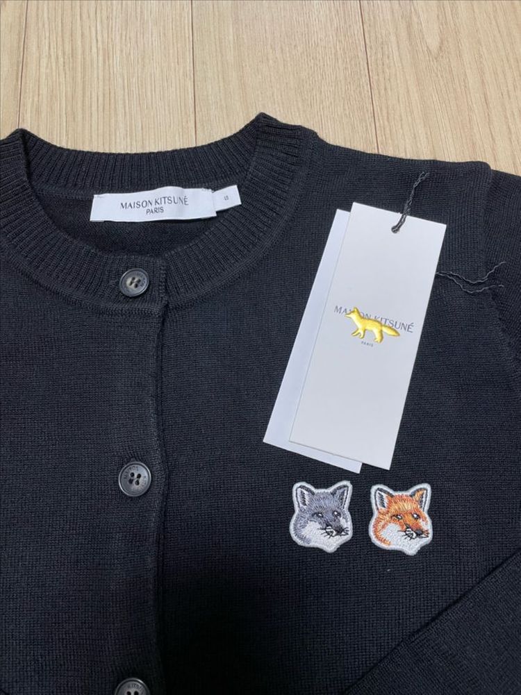 [시착 1회] 메종키츠네 더블폭스 가디건 여자 블랙 S--1