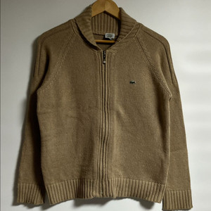 공용 라코스테 모 니트 집업 가디건 스웨터 100