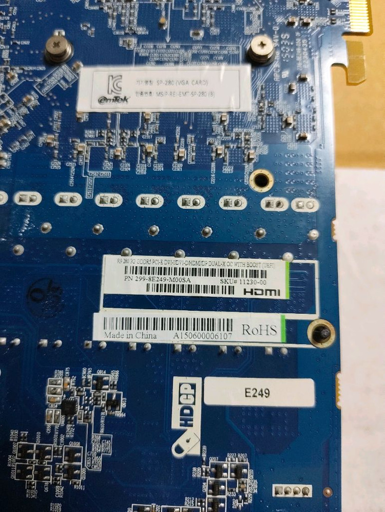 SAPPHIRE 라데온 R9 280 OC D5 3GB Dual-X 크로스파이어 구성(2개) 이미지