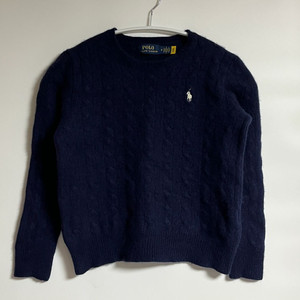 폴로랄프로렌 울 캐시미어 크롭 니트 스웨터 M