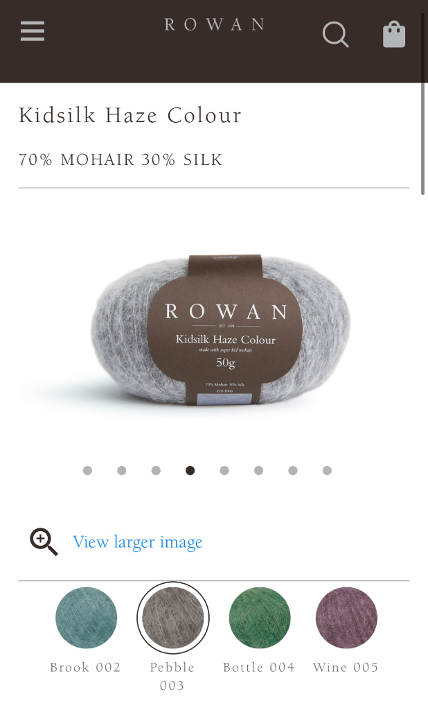 로완 키드실크헤이즈 컬러 모헤어 수입털실 이미지