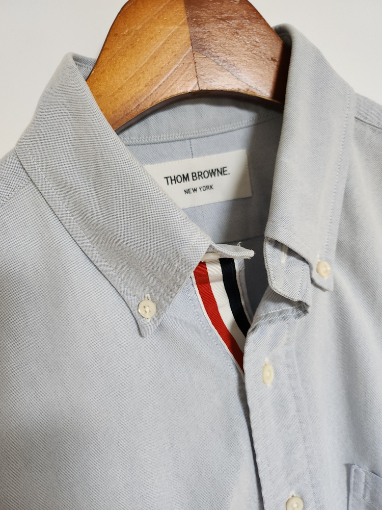 [1] 톰브라운 블루 삼선 히든 옥스포드 셔츠 T0507--1