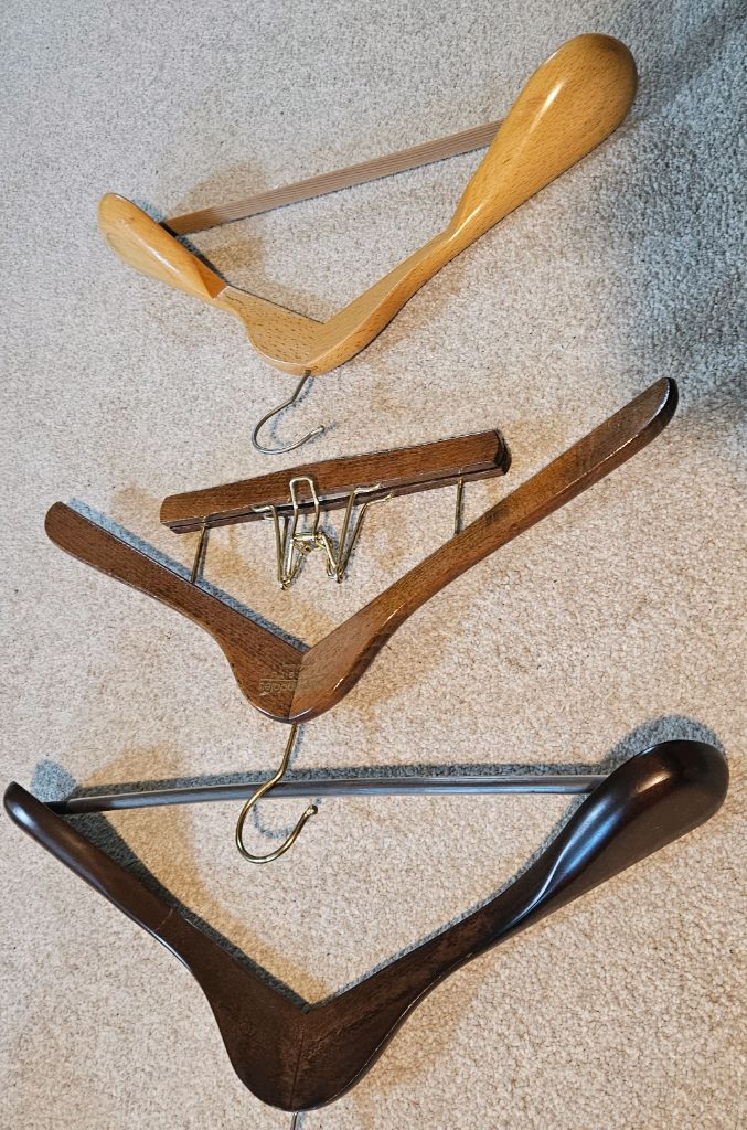 4개일괄)클래식 고급원목 남성옷걸이/바지걸이--9