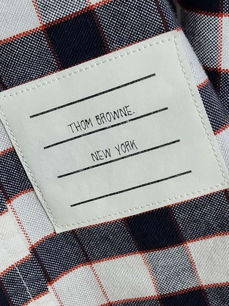 1 톰브라운 삼선 히든 체크 셔츠 MWL010 0437--2