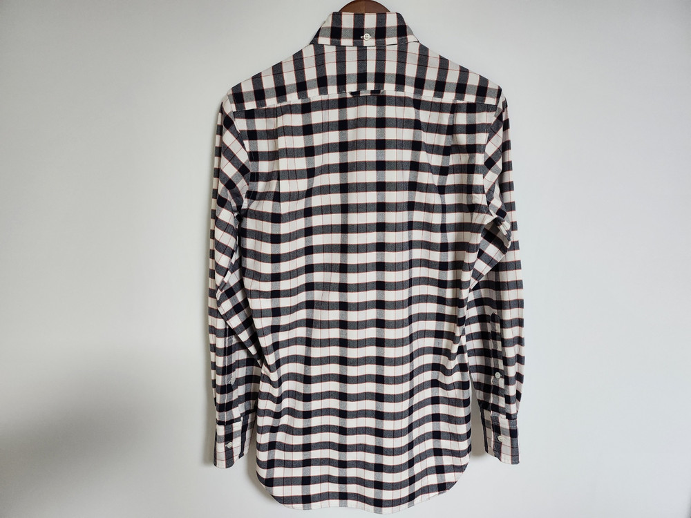 1 톰브라운 삼선 히든 체크 셔츠 MWL010 0437--3