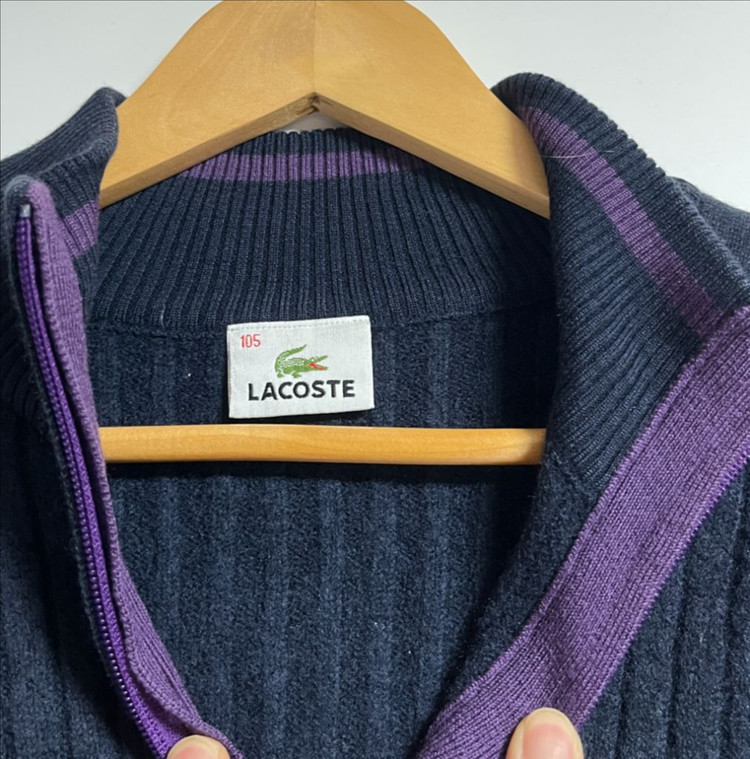 공용 라코스테 모 니트 집업 가디건 105--4