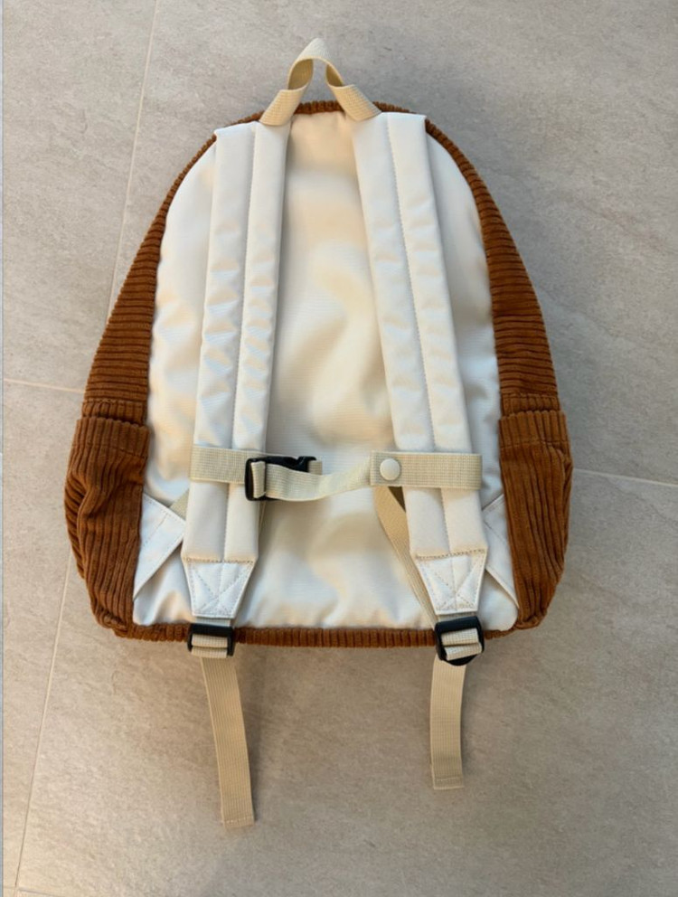 [새상품급] 젤리멜로 코듀로이 브라운 백팩, 브라운 가방, 초등 책가방, 초등 소풍가방--1