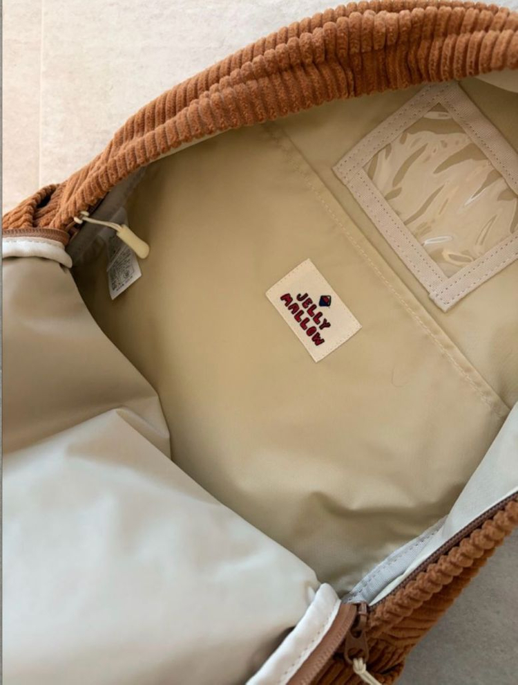 [새상품급] 젤리멜로 코듀로이 브라운 백팩, 브라운 가방, 초등 책가방, 초등 소풍가방--2