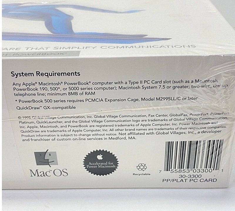 애플 올드맥 노트북 파워북용 PCMCIA 모뎀카드--6