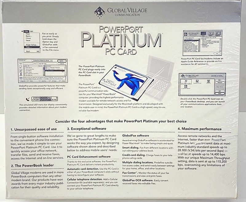 애플 올드맥 노트북 파워북용 PCMCIA 모뎀카드--8