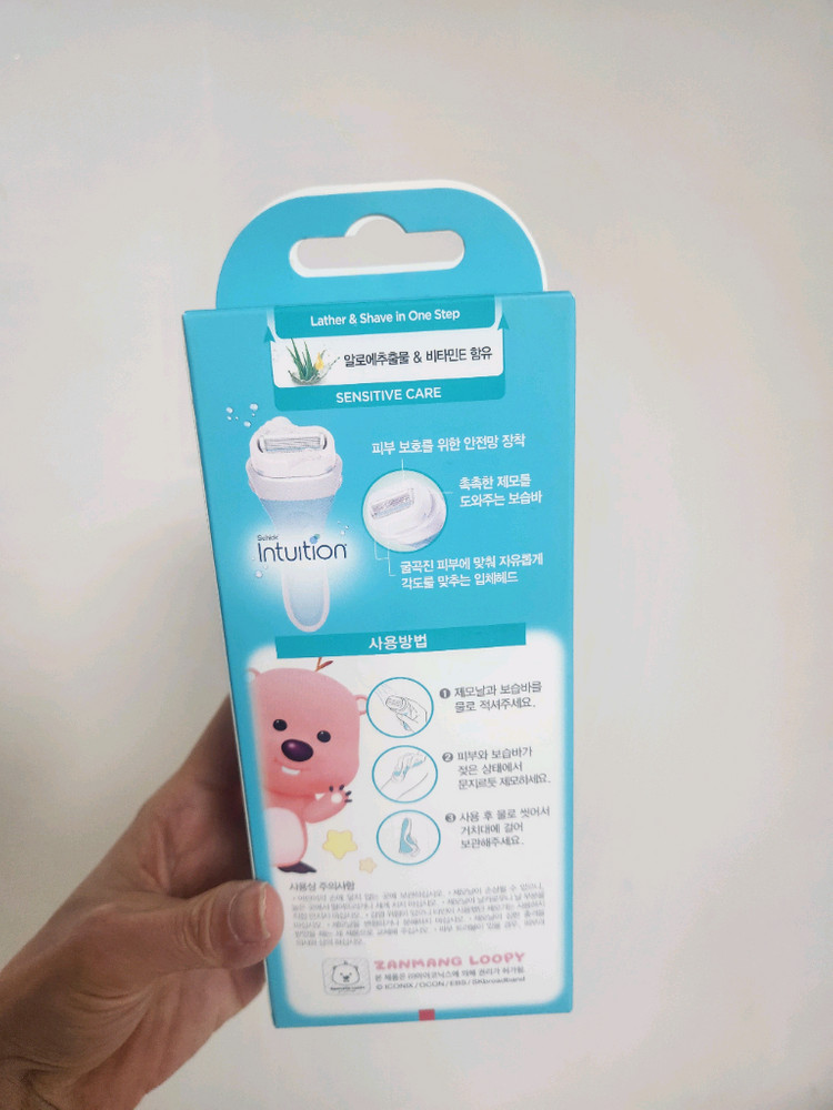 쉬크 인튜이션 잔망루피 그린에디션 여성제모기 키트(핸들1+날1입) 1개--1