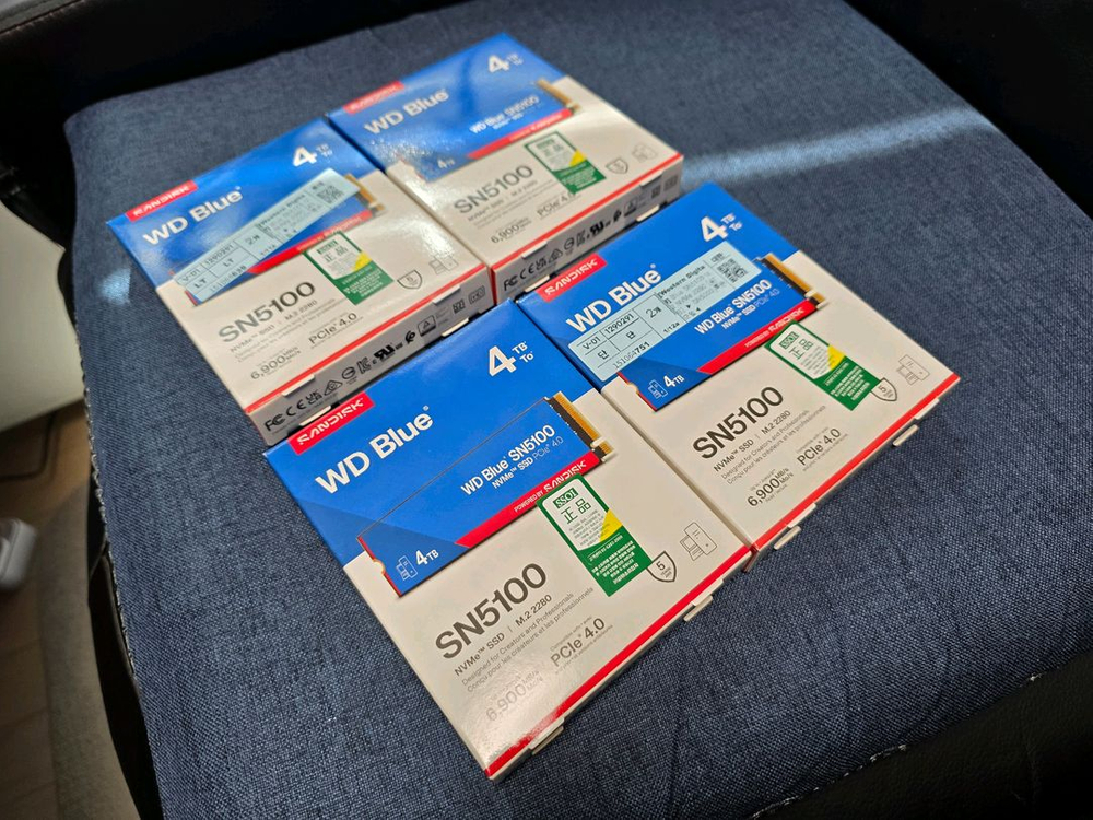 [국내정발 미개봉] 샌디스크 WD BLUE SN5100 4TB(2280 사이즈) 4개 정리합니다. ^^--2