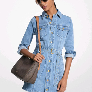 [새상품] 마이클코어스 벨티드 데님 미니 원핏xs사이즈