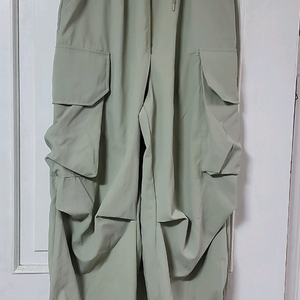 새상품 밴딩 카고 와이드 조거팬츠 바지