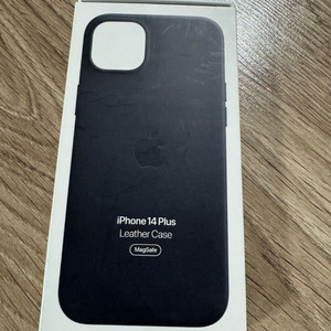 아이폰14 플러스 정품 가죽 케이스 미드나잇 이미지