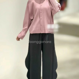 (새상품) 미 이세이미야케 파인니트 팬츠 로즈핑크