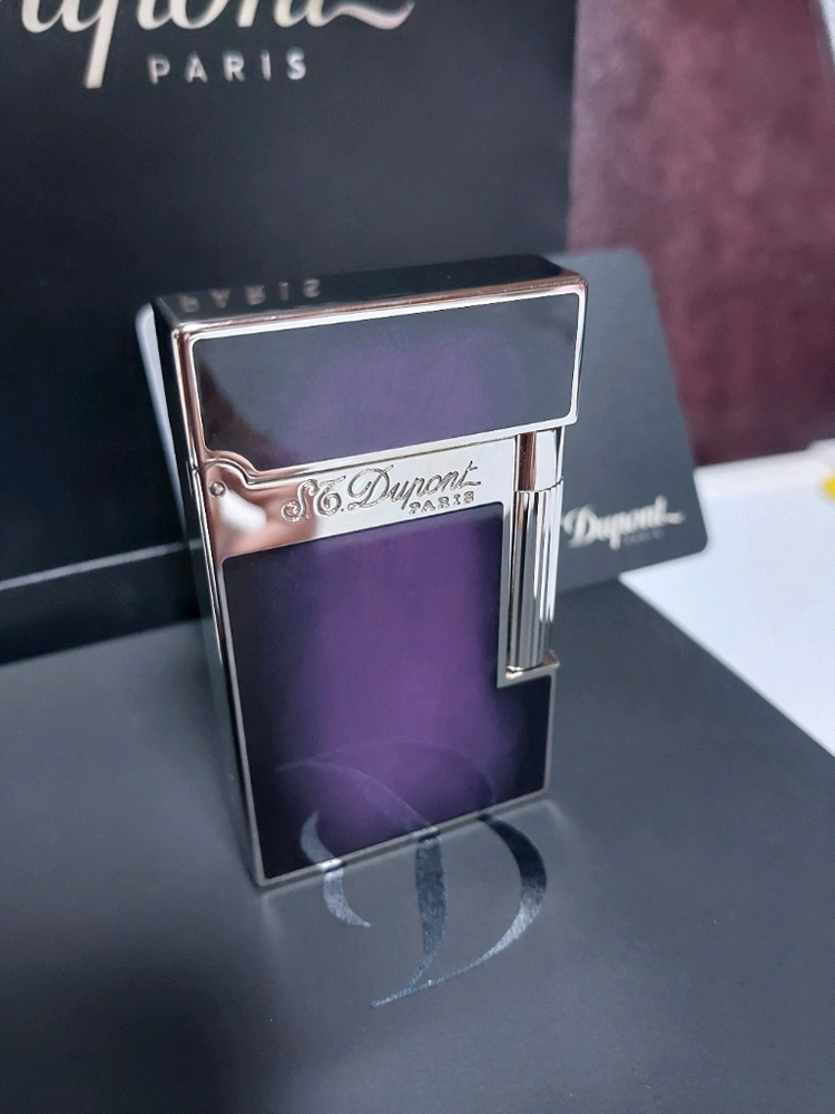 [새상품,한정판] 듀퐁라이터 라인2 신형 ca16260 아뜰리에 퍼플 쌍불 듀퐁 라이타--7