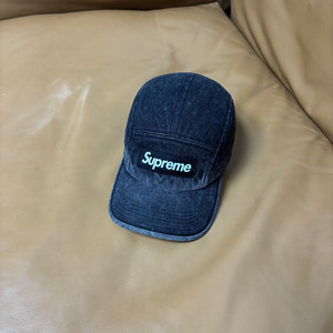 슈프림 캠프캡 모자 박스로고 23ss 데님 블랙