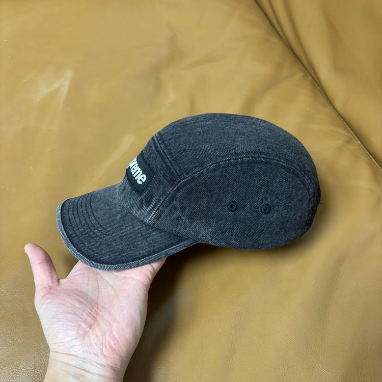 슈프림 캠프캡 모자 박스로고 23ss 데님 블랙--4