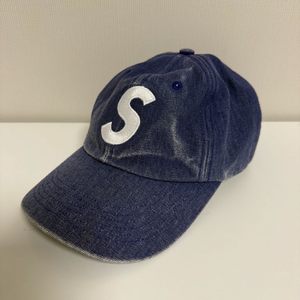 슈프림 s로고 볼캡 네이비(블루진)