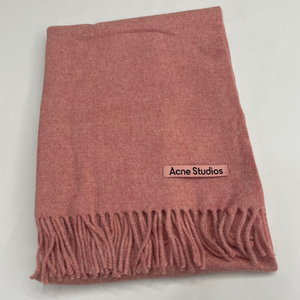 아크네 스튜디오 프린지 내로우 머플러 로즈 멜란지