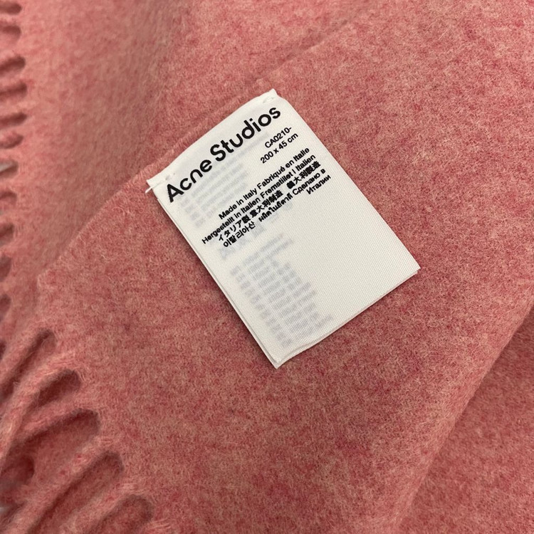 아크네 스튜디오 프린지 내로우 머플러 로즈 멜란지--2