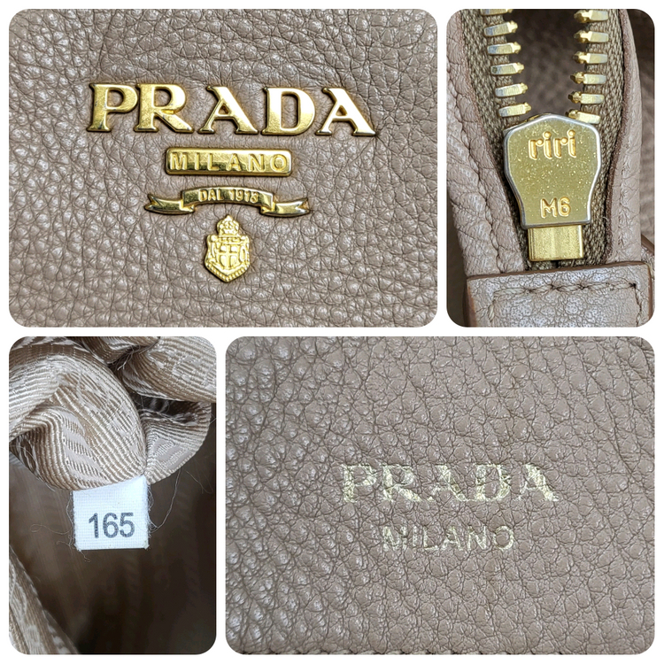 정품 프라다 비텔로 다이노 베이지 2-WAY 백--8