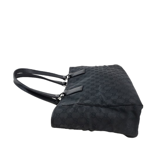 정품 구찌 블랙 자가드 숄더백--4