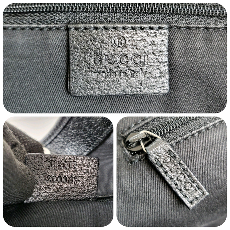 정품 구찌 블랙 자가드 숄더백--8