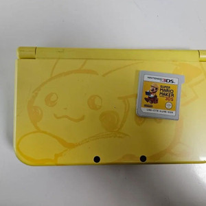 닌텐도 New 3DS XL 피카츄 에디션 옐로우+슈퍼마리오 메이커 3DS 이미지