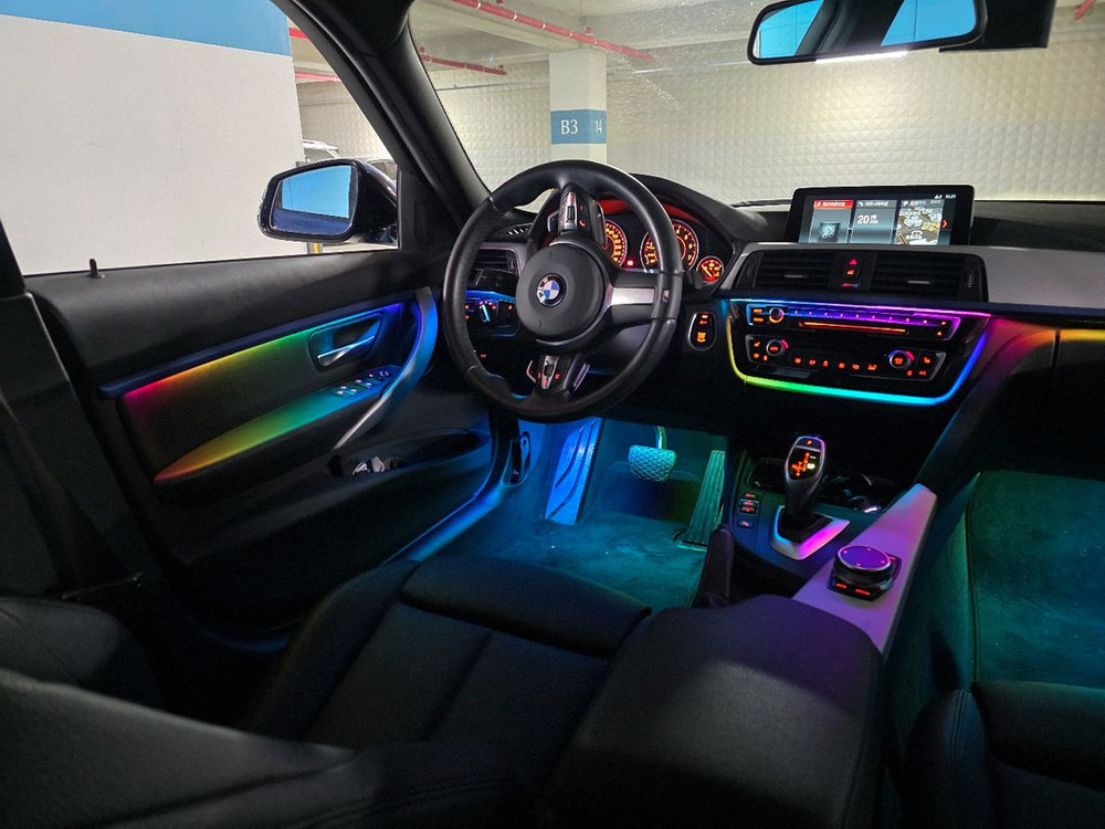 bmw엠비언트 3시리즈 출장시공 비노출 간접조명--6