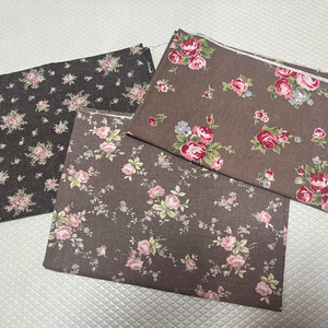 유와 하프린넨 브라운 퀼트원단 3가지