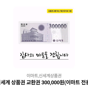 백화점 상품권 30만원권 이미지