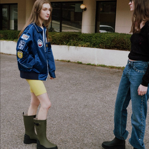 새상품)택포)락피쉬웨더웨어 플렛폼 레인부츠 롱/카키/2 이미지