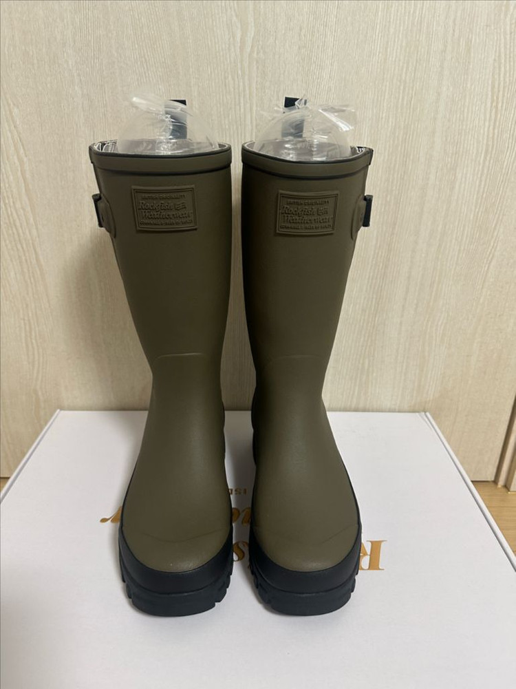 새상품)택포)락피쉬웨더웨어 플렛폼 레인부츠 롱/카키/2 이미지