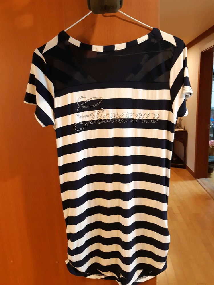 스트라이프 반팔 티셔츠(끄레아또레)--1