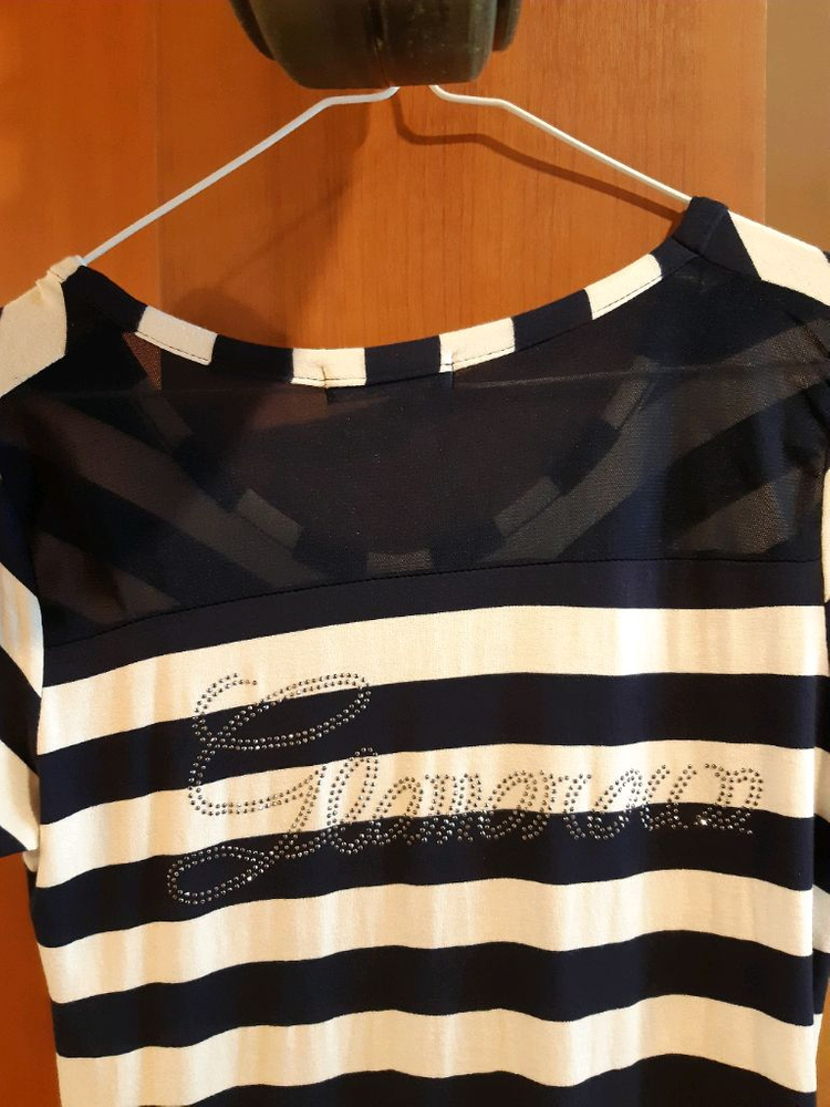 스트라이프 반팔 티셔츠(끄레아또레)--2