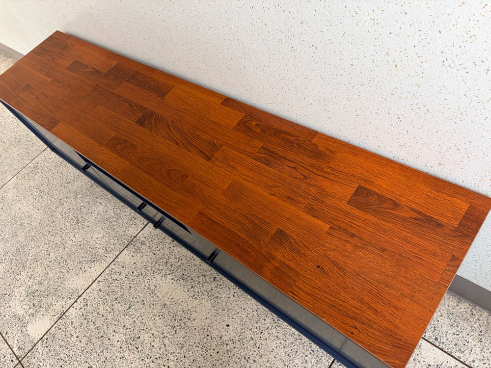 인창포엠가구 거실장 다크네이비&브라운 1800 상태최상--5