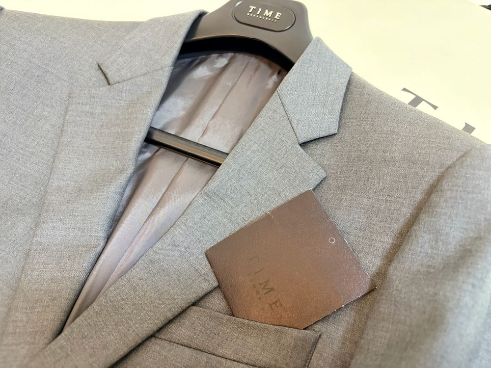 타임옴므 모100% 그레이컬러 자켓 48(100)사이즈 블레이저--2