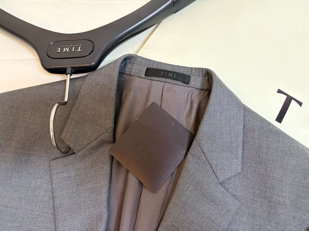 타임옴므 모100% 그레이컬러 자켓 48(100)사이즈 블레이저--4