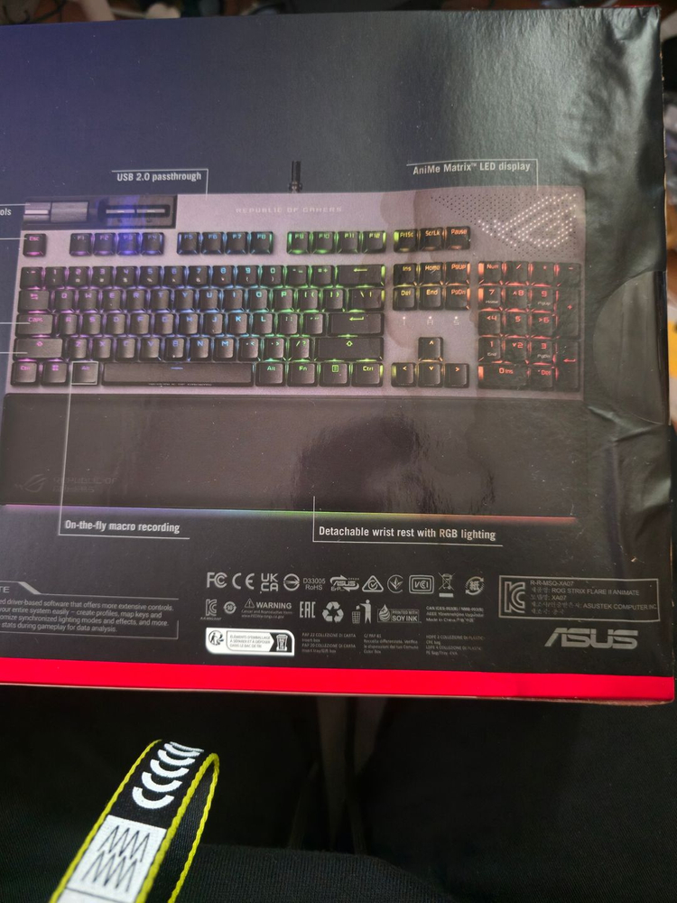 ASUS ROG STRIX FLARE II NX ANIMATE / 적축 키보드 이미지