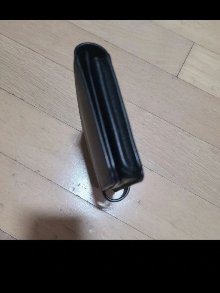 새상품 정품 프라다 블랙 네이비 핸드폰케이스 카드지갑 남여공용--6