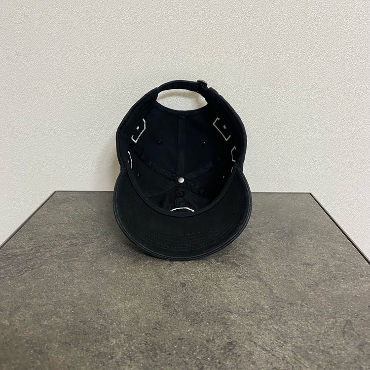 (OS) 슈프림 6패널 볼캡 모자 로고 워시드 블랙--4